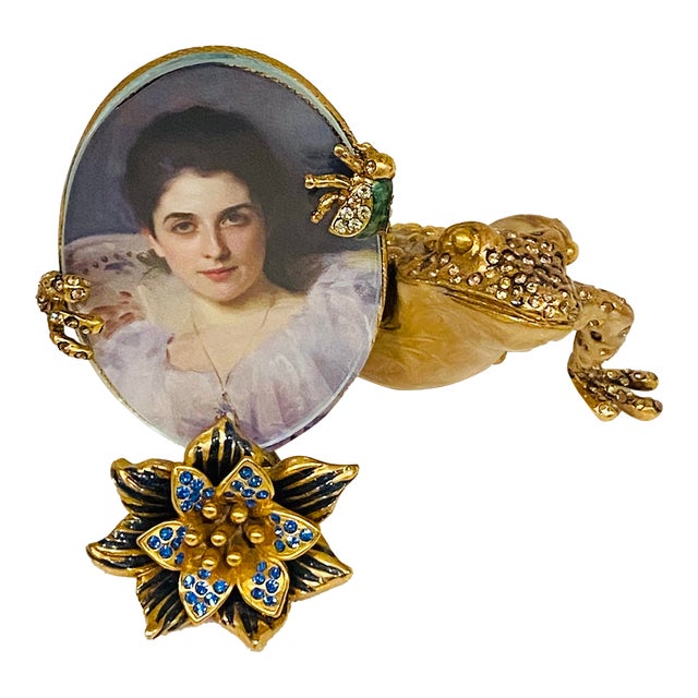 2000s Jay Strongwater Frog Picture Frame Chairish