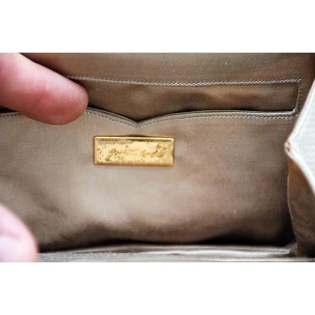 Metal 1990s Judith Lieber Reptile Purse Handbag Clutch For Sale - Image 7 of 9