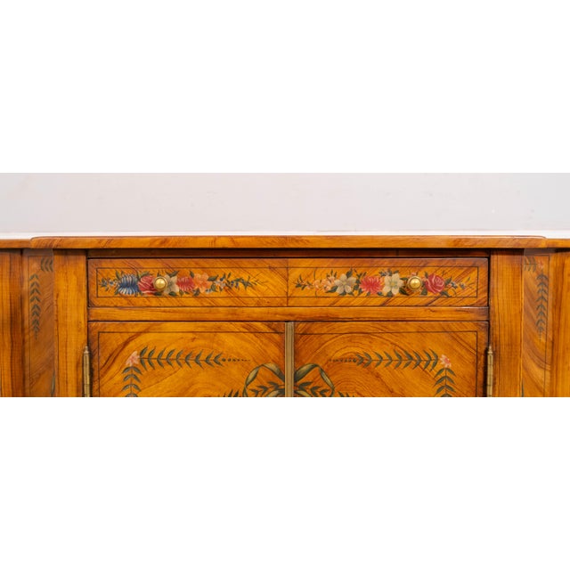 Adams Style Paint Decorated 2 Door Server Commode For Sale In Philadelphia - Image 6 of 18