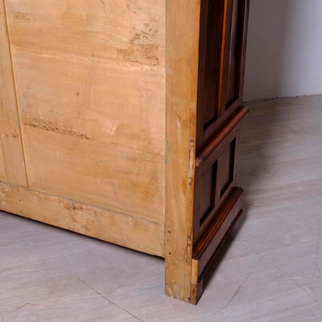 Antique Two-Door Wooden Display Bookcase, Italy, 1890s For Sale - Image 15 of 16