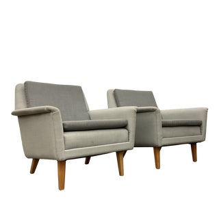 Mid Century Modern Folke Ohlsson for Fritz Hansen of Denmark Lounge Chairs - a Pair For Sale