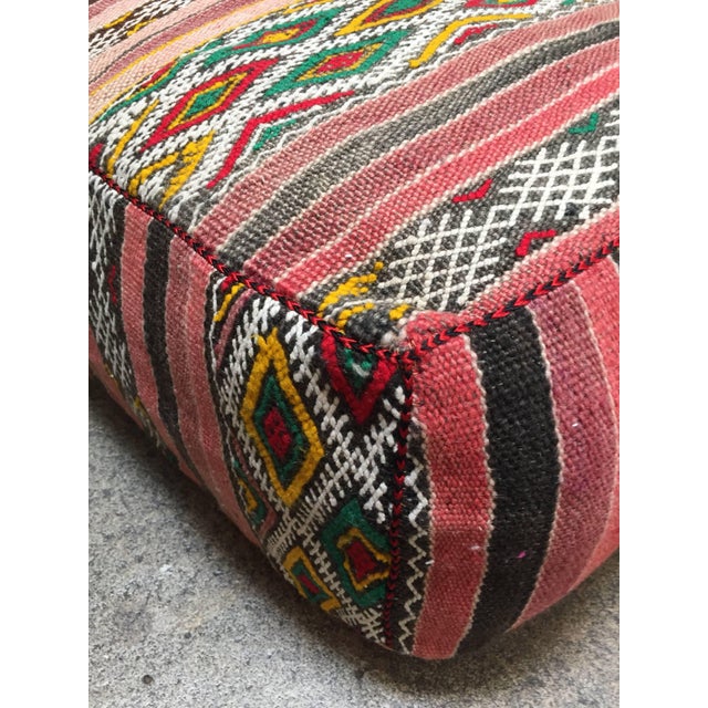 Vintage Tribal Berber Rug Moroccan Floor Pillow Seat Cushion