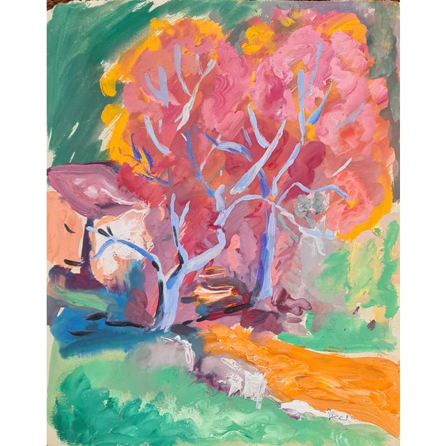 Gabrielle Ricard-Cordingley, Fauvist Landscape, Gouache & Watercolor on Paper, 1960s For Sale - Image 6 of 7