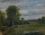 Traditional Pastoral Landscape Oil Painting in a Rustic Pine Frame / English Country Side Scene For Sale - Image 4 of 7