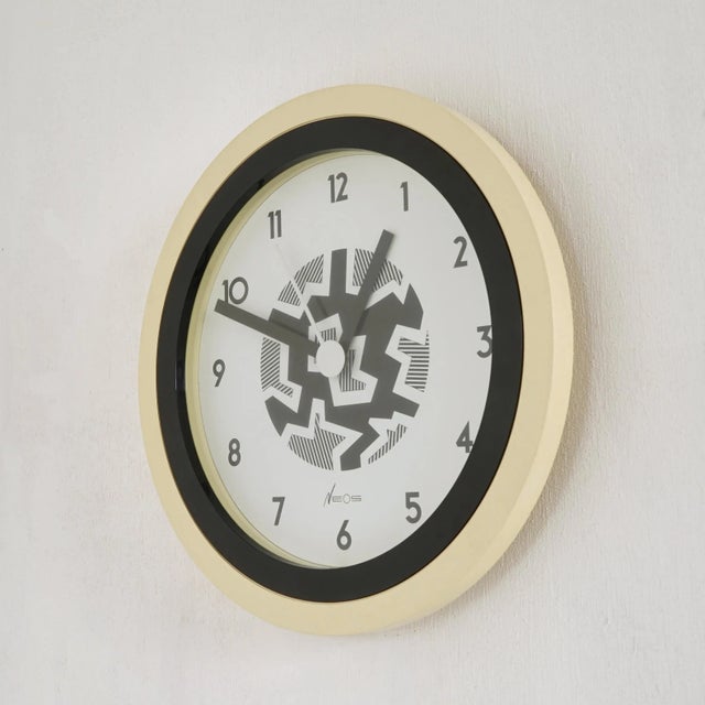 Beautiful black and white wall clock. The colourful, daring and geometrical forms of their designs are among the finest...