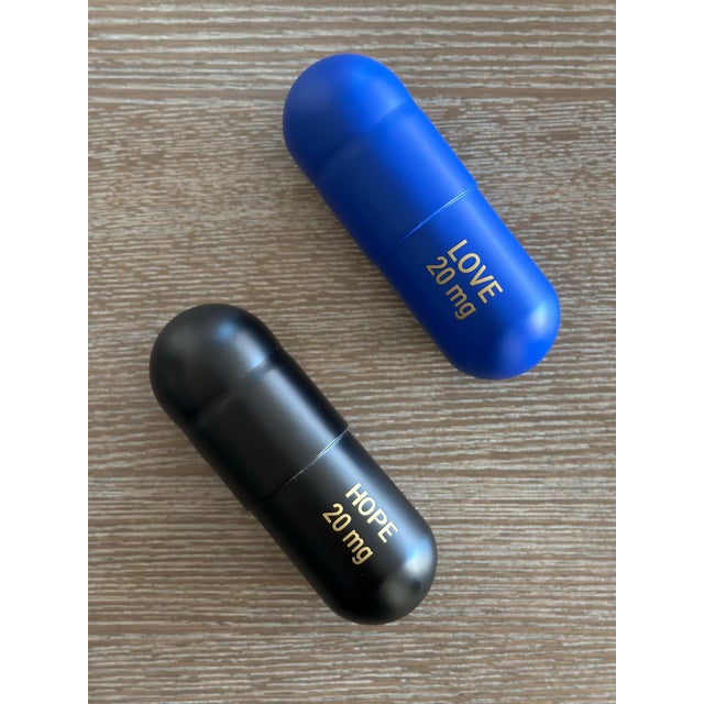 Modern Ceramic Love & Hope Pills Wall Sculptures by Tal Nehoray, Pair For Sale - Image 3 of 3