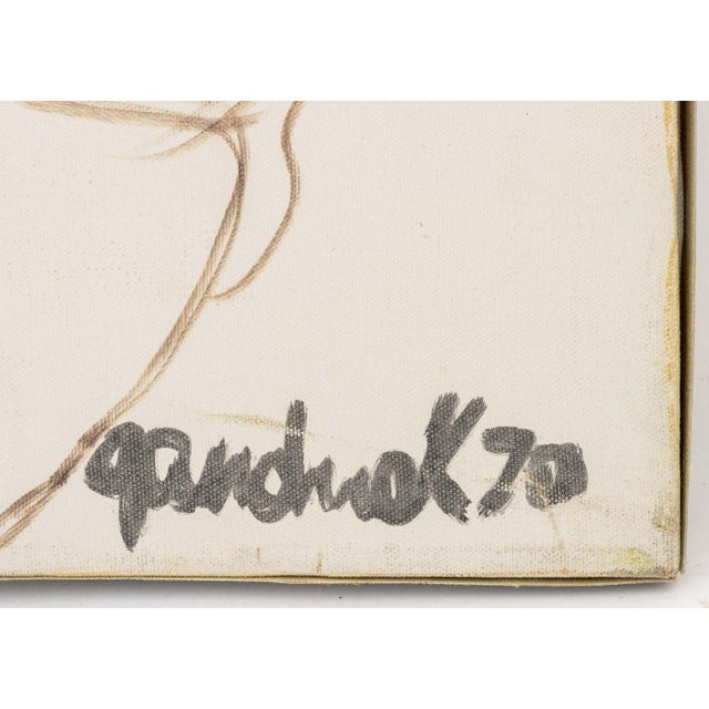 Textile Walter Gaudnek "Study for Madonna With Totem" Oil For Sale - Image 7 of 9