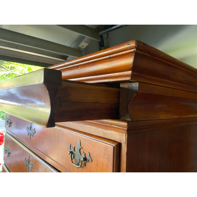 American 18th Century Curly Maple Highboy For Sale - Image 3 of 17