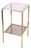 Vintage Brass Bedside Table with Glass Shelves, Italy, 1970s For Sale