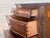 Brown Pair of French Carved Nightstands With Three Drawers and Marble Top For Sale - Image 8 of 10
