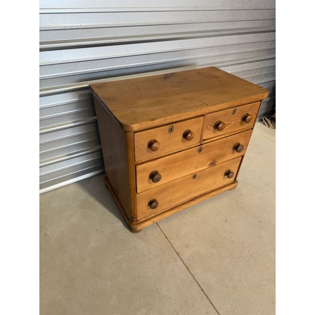 Victorian Antique Pine Two Over Two Drawers - Chest of Drawers From England For Sale - Image 3 of 18