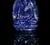 Blue Lapis Lazuli Buddha Bodhi Leaf Indian Finely Carved Blue Natural Gemstone For Sale - Image 8 of 8