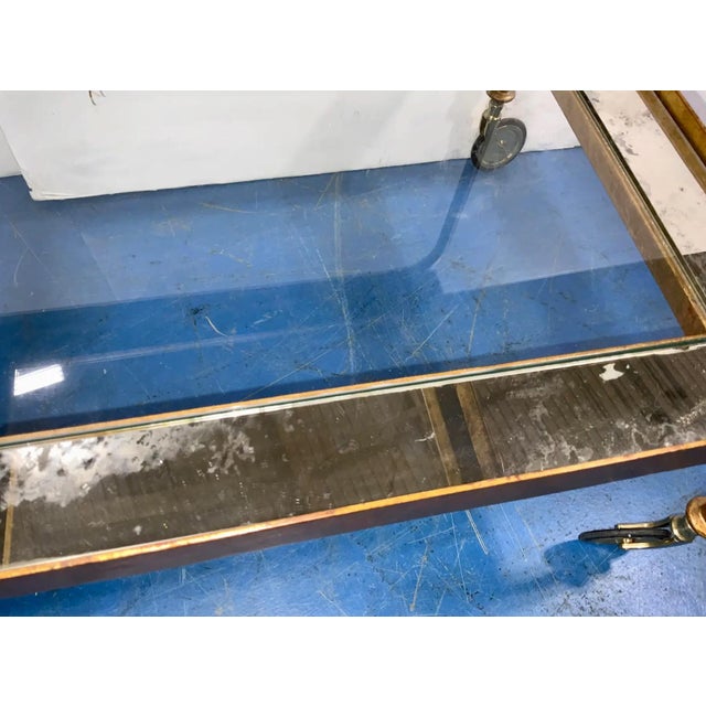 Gold Century French Modern Gold Leaf Finished Bar Cart, Attributed For Sale - Image 8 of 8