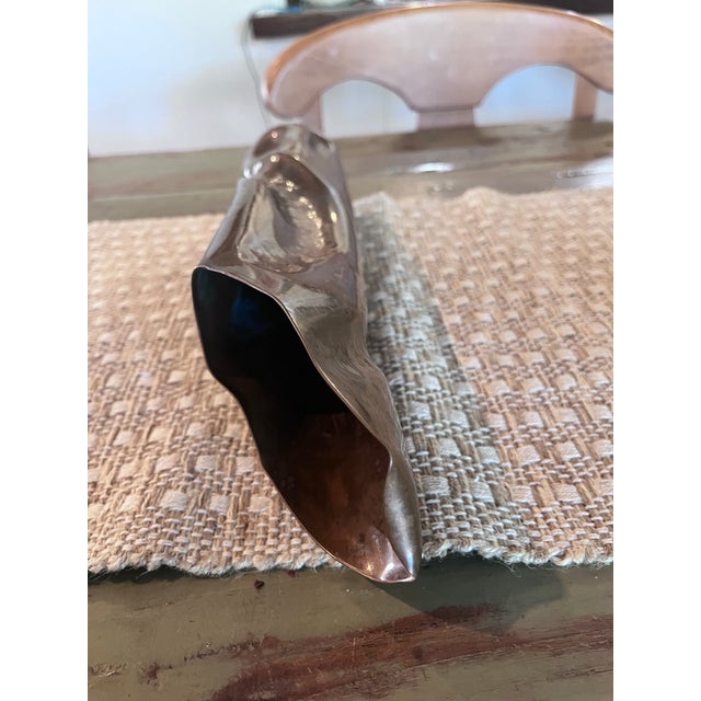 Copper 1970s Mid-Century Brutalist Handcrafted Copper Sculptural Vase, 15” H For Sale - Image 8 of 8