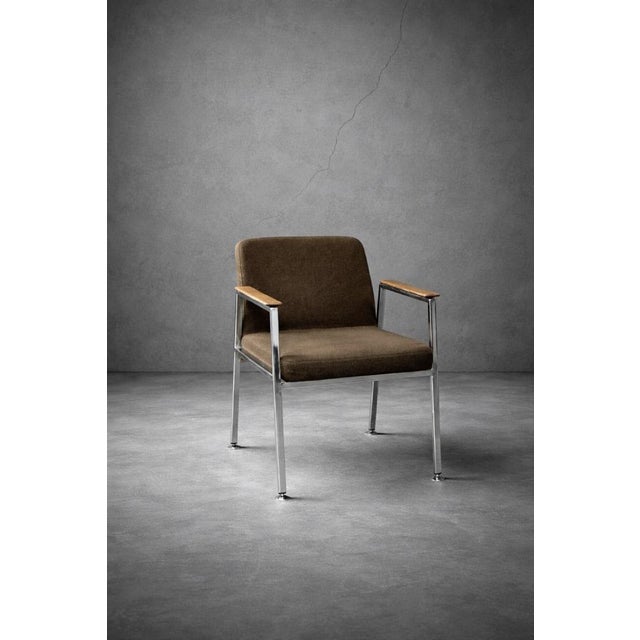 1970s Mid-Century Modern German Brown Conference Chair from Drabert, 1970s For Sale - Image 5 of 18