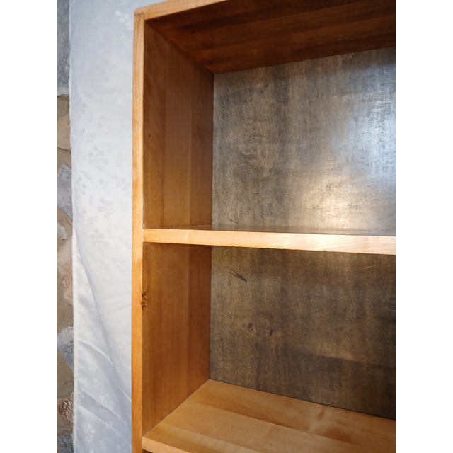 Custom Solid Birch Mid-Century Modern Bookcase With Hairpin Legs For Sale - Image 10 of 18