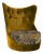 Cocoa Island Swivel Lounge Chair in Yellow, Golden and Green Upholstery from Bretz For Sale