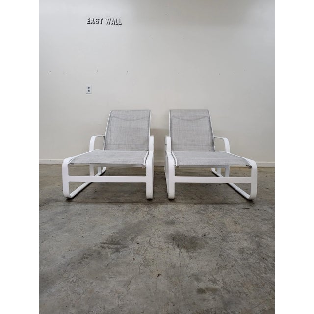 1980s Brown Jordan Quantum Chaise Lounge Patio Chairs by Richard