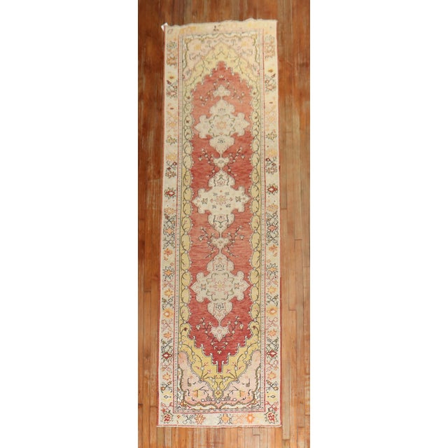 Vintage Oushak Runner - 3'3" x 12'6" For Sale - Image 16 of 18