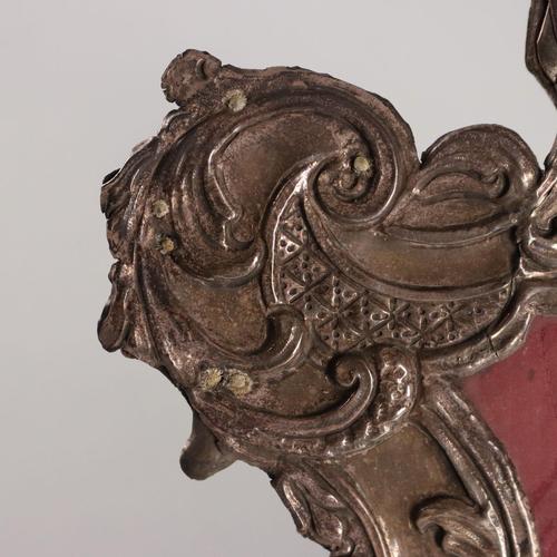 Italian Altar Card Frame in Silvered Metal For Sale - Image 4 of 8