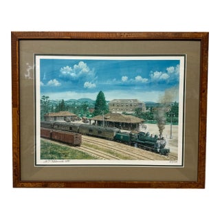 M F Kotowski Santa Rosa Train Yard Print, Framed For Sale