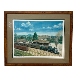 M F Kotowski Santa Rosa Train Yard Print, Framed
