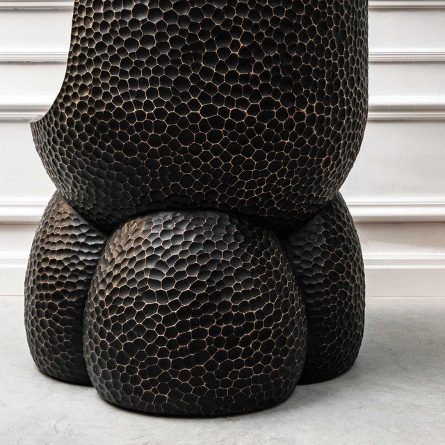 Brutalist Masson Black Shell Chair by Grigorii Gorkovenko For Sale - Image 3 of 11