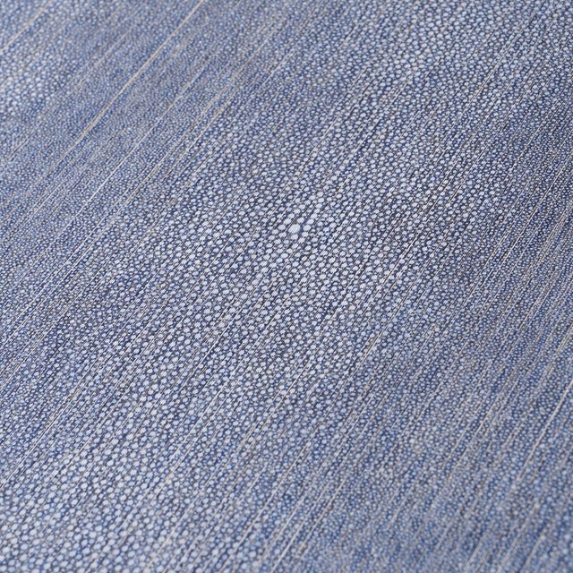 Contemporary Sample - Schumacher Carlisle Wallcovering In Blue For Sale - Image 3 of 5