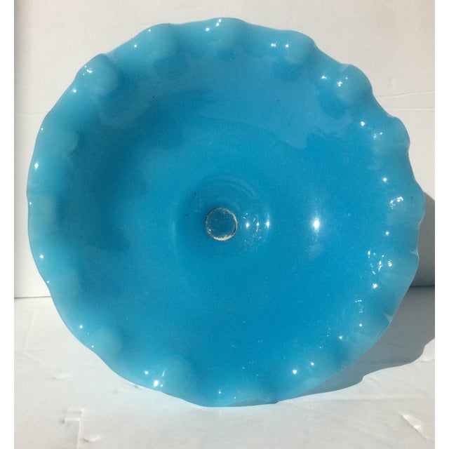 Blue Opaline Compote Dish Chairish