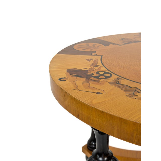 Swedish Grace Marquetry Table by Birger Ekman for Mjölby Intarsia, 1935 For Sale - Image 4 of 10
