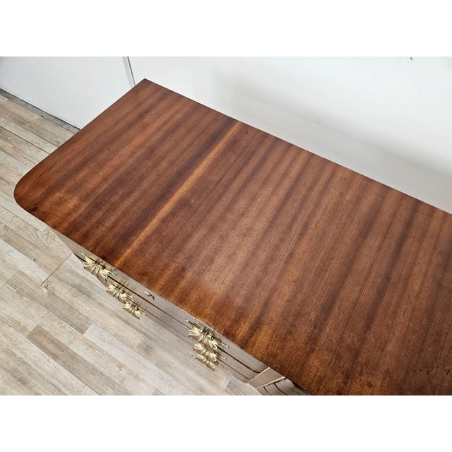 Art Deco Chest of Drawers in Walnut Burl and Brass, 1950 For Sale - Image 6 of 18