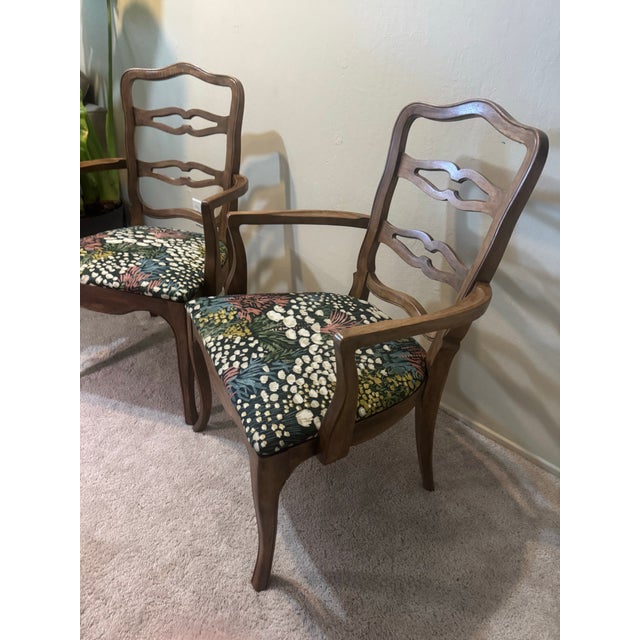 1960s Vintage Drexel French Provincial Armchairs - A Pair For Sale - Image 5 of 7