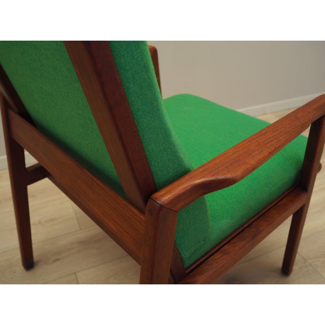 Danish Teak Green Armchair, 1970s For Sale - Image 15 of 18