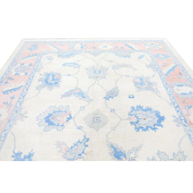 Textile Modern Turkish Oushak Rug 10'1" x 12'11" For Sale - Image 7 of 10