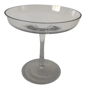 Vintage Glass Compote 6x6 Clear Modern