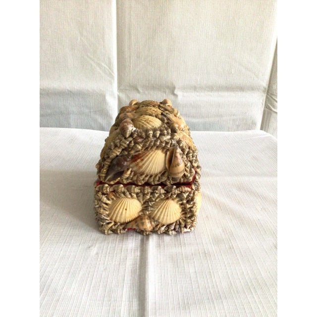 1970s 1970s Handmade Domed Top Shell Box For Sale - Image 5 of 11