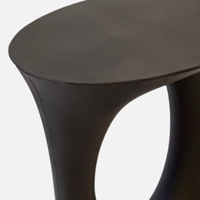 Not Yet Made - Made To Order Kreten Side Table, Painted Black, Short, by Souda, Modern, Organic, Concrete End Table For Sale - Image 5 of 5