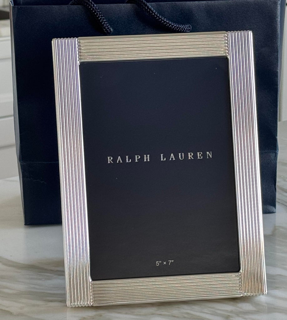 Ralph Lauren Home Silver-Plated Brass 'Luke' Frame | Chairish