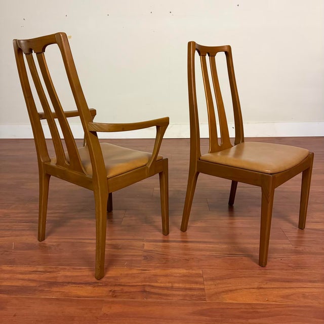 Mid 20th Century Nathan Furniture Vintage High Back Dining Chairs Set of 6 For Sale - Image 5 of 13