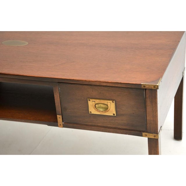 Antique Military Campaign Coffee Table, 1950s For Sale - Image 9 of 12