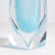 Blue Hand Blown Murano Goccia Vase in Light Lagoon Blue With Bubbles For Sale - Image 8 of 8