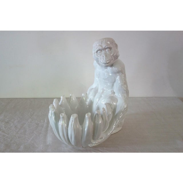 Vintage Italian Handcrafted Ceramic Plant Pot with Monkey and Bananas, 1960s For Sale - Image 16 of 16