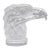 Mid‑Century Lalique France Crystal Eagle Head Sculpture — Signed, Diamond‑Engraved For Sale