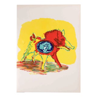 Mino Maccari, Siren, Original Linocut, 1951 For Sale