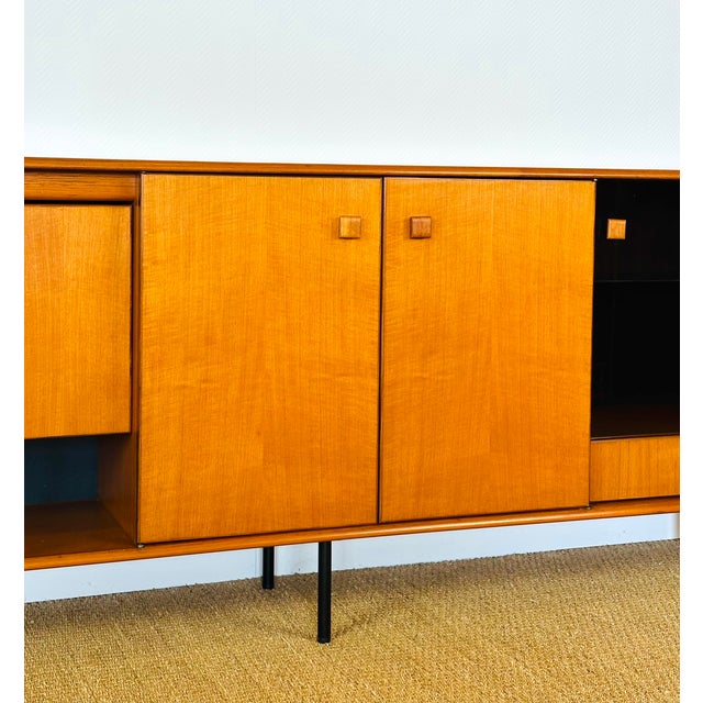 Metal Tall Scandinavian Teak Sideboard, 1960s For Sale - Image 7 of 18