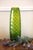 This unique vintage vase stands an impressive 15.5" tall with the top diameter at 3.25". Ombre style in mid-century green,...