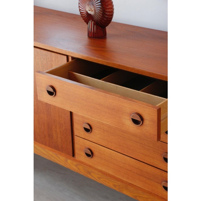 Brown Vintage Scandinavian Teak Sideboard, 1960s For Sale - Image 8 of 17