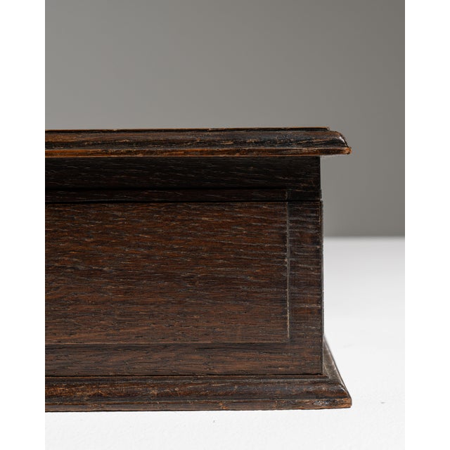 1900s French Dark Brown Renaissance Carved Wood Box For Sale - Image 15 of 15