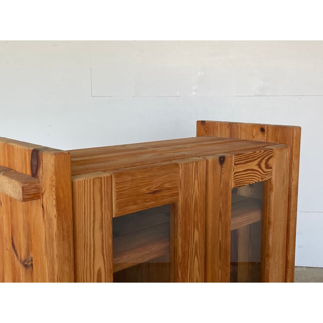 Danish Christian IV Brutalist Pine Cabinet attributed to Hans Frydendal, 1970s For Sale - Image 15 of 16