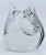 Mid-Century Modern Daum of France Owl Head Glass Crystal Paperweight For Sale - Image 3 of 12